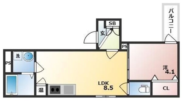 瓢箪山駅 徒歩10分 1階の物件間取画像